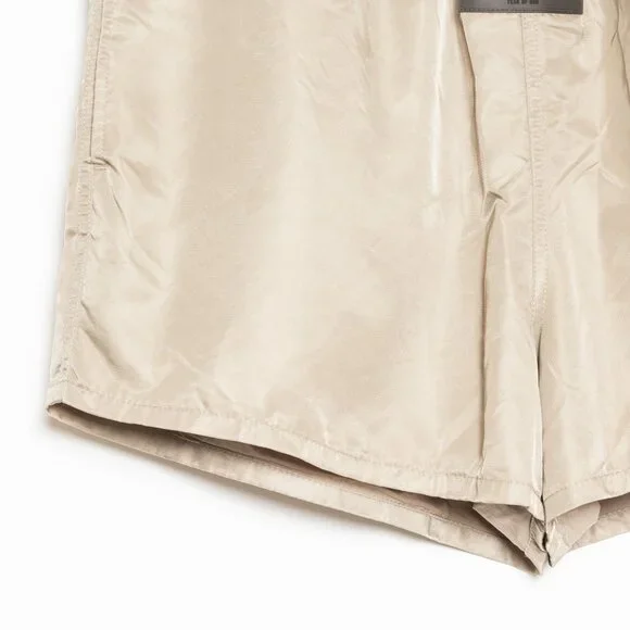 Fear of God Essentials Light Brown Oak Taslan Nylon Shorts - Mens M - Picture 4 of 16